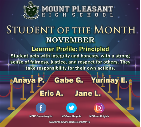 Nov 2018 Student of the Month 